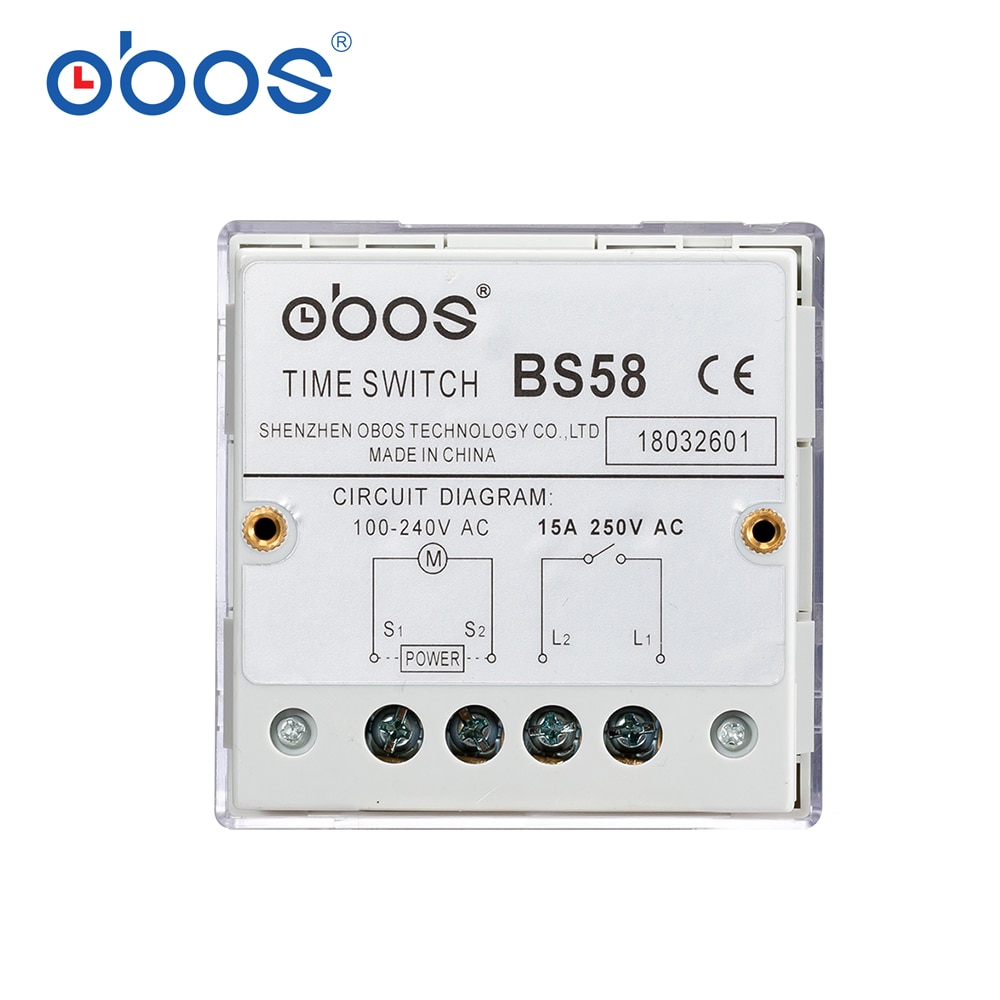 timer switch BS58 small panel type AC110V~240V 16A... – Grandado