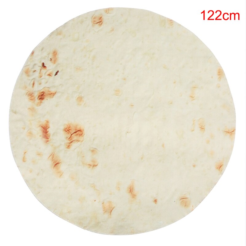 Manta de franela con Tortilla de maíz 3D mexicana, 180/155/122cm, para cama, colcha de felpa divertida, , 1 ud.
