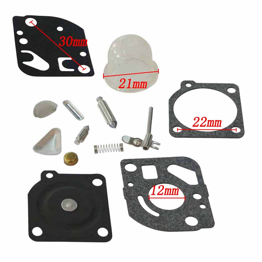 Carburetor Rebuild Kit For Zama RB-47 Poulan WeedEater trimmers C1Q-E C1U-W 2Set