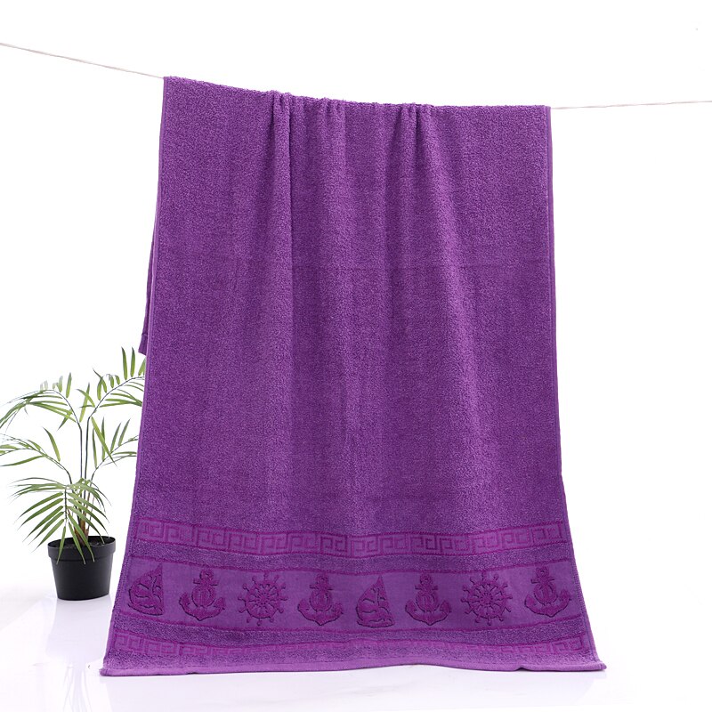 neue Schlecht Handtücher 100% Baumwolle gesicht handtuch Baumwolle Faser Natürliche Umweltfreundliche Bestickte Schlecht Handtuch Hand handtuch 140x70cm: LILA / 70x140cm