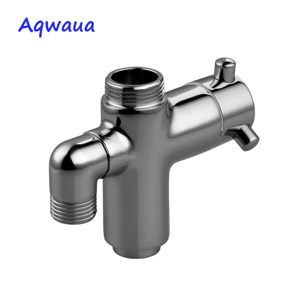 Desviador de ducha Aqwaua, desviador de Brazo de ducha de 3 vías, mezclador de ducha de 3 funciones, cuerpo de latón cromado, accesorios para baño