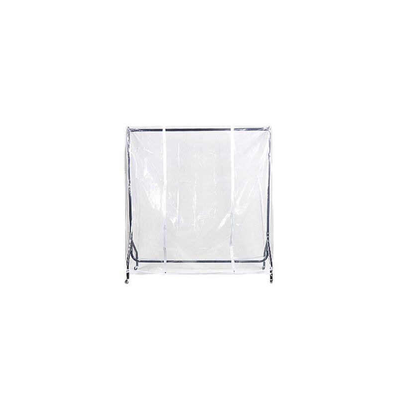 Clear Waterproof Dustproof Zip Clothes Rail Cover Clothing Rack Cover Protector Bag Hanging Garment Suit Coat Storage Display: L
