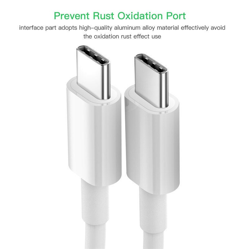 Originele  pd 60w usb c naar usb c snellaadkabel voor honor  x10 3a 30 9 8s 8a 9s 9a 2m black shark 3 pro zte