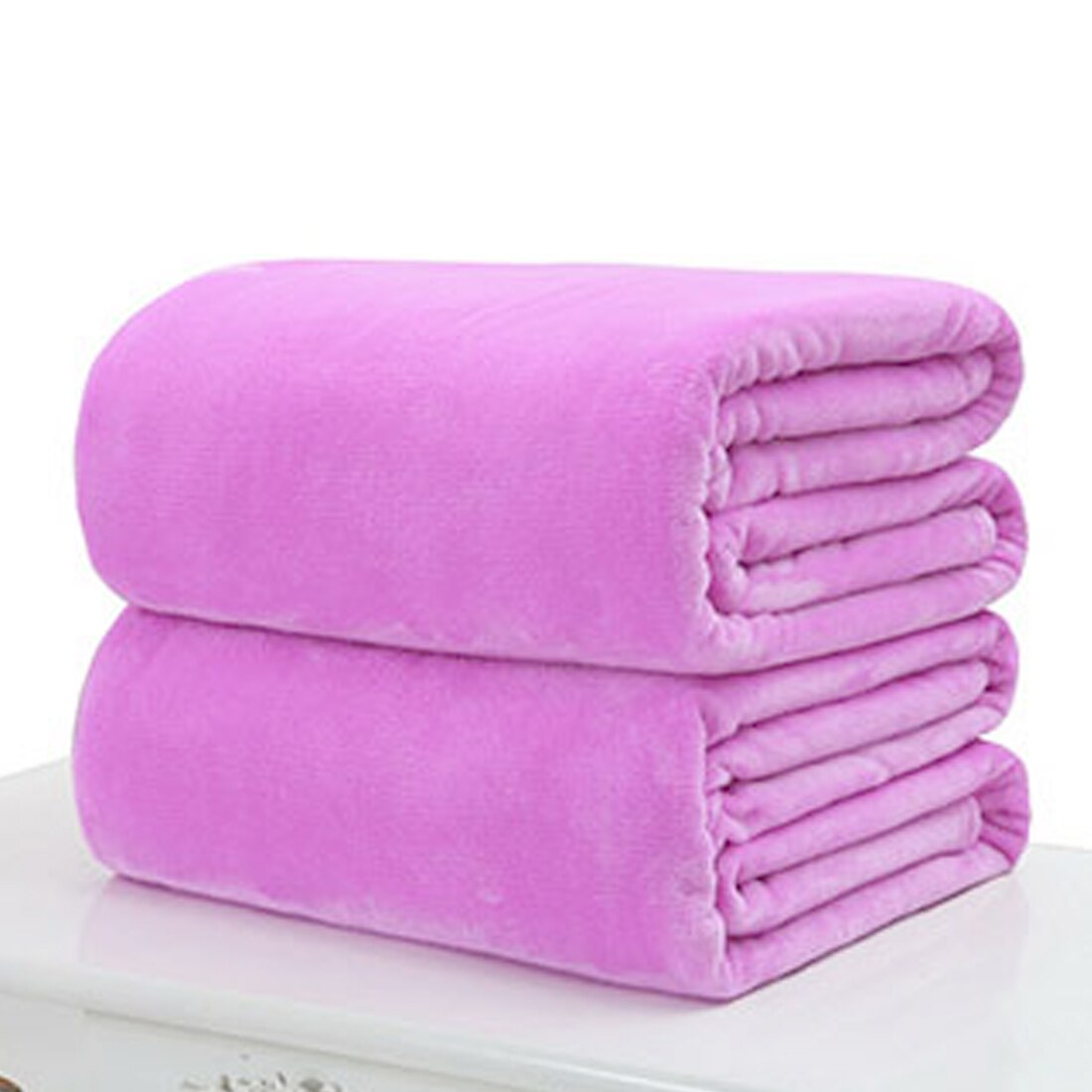 Nuttig Super Zacht Flanel Effen Sprei Deken Gooit Fleece Deken Manta Coberto Voor Slaapbank Auto Kantoor