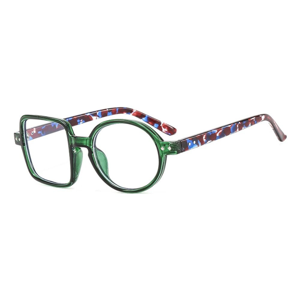 Gafas redondas y cuadradas asimétricas Vintage para hombres y mujeres, gafas de montura óptica de gran tamaño, nueva , 2023: Blanco