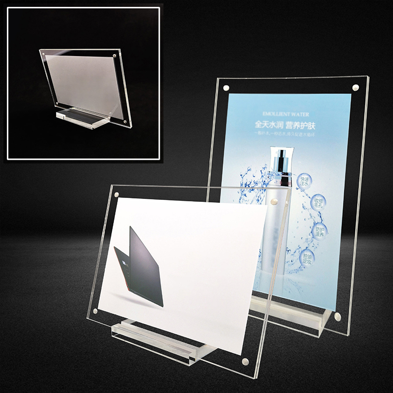 A5/A4 Acrylic Photo Frame Certificate Camp Poster Display Stand W/ 1 Set Nails For Homes,offices,cafes,bars,hotels Decorations