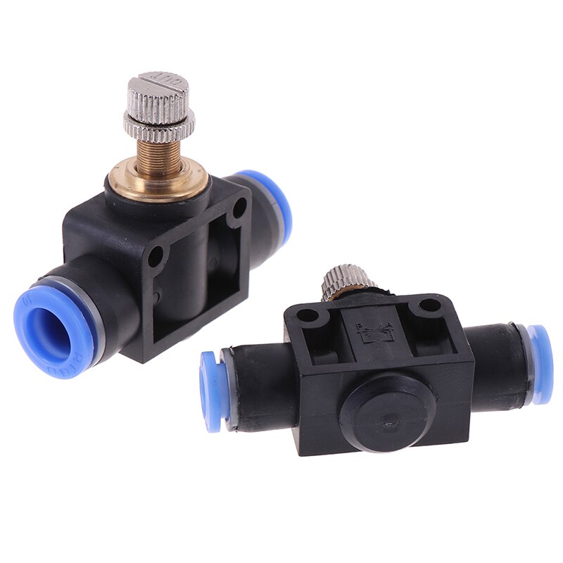 ! Pneumatic Airflow Regulator 4mm 6mm OD Hose Tube Gas Flow Adjust Valve Connector Fitting Air Speed Controller