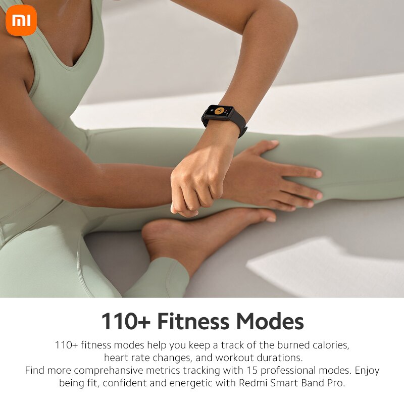 Xiaomi Redmi Clever Band Profi Armbinde 1.47 ''Voll AMOLED 100% NTSC 450 Nit 110 + Fitness 50m ATM modus Tragen App