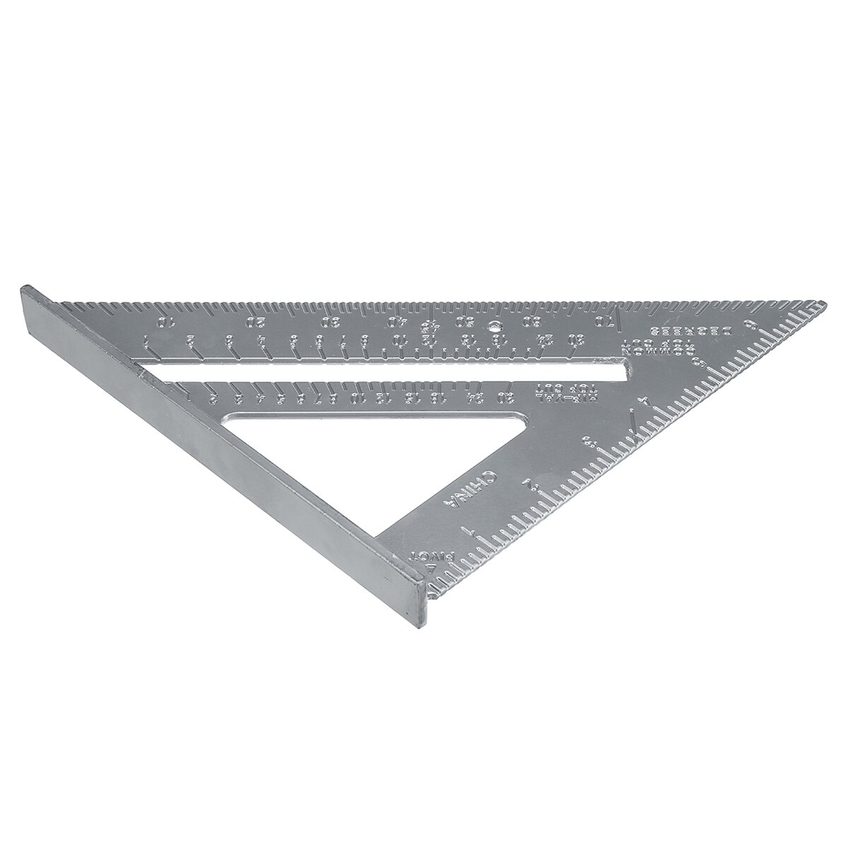 7 Inch Measuring Ruler Aluminum Alloy Speed Square Roofing Triangle Angle Protractor Trammel Woodworking Measuring Tools