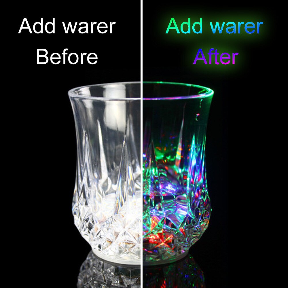 Light Up Beer Glass Whisky glass Shot Drink glass set Cup For Christmas,Party,Bar supplies set Club LED Automatic Flashing Cup