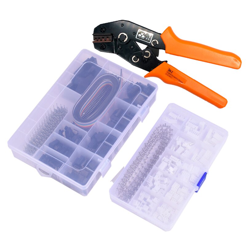 2.8 / 4.8 / 6.3mm Insulated Concave Spade Crimp Terminal Sheath, Insulated Sleeve, Wire Winding Connector Crimping Tool Set