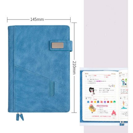 A5 Soft School Planner Notebook Daily Weekly Yearly Planner Notebook Personal Journal Diary Organizer Planner Agenda: Sky blue