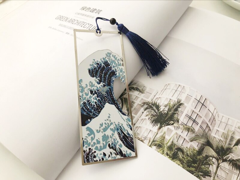 Lesezeichen mit quaste, anhänger, retro-buchclip, metall-seitenmarkierung, schreibwaren für schüler und bürobedarf