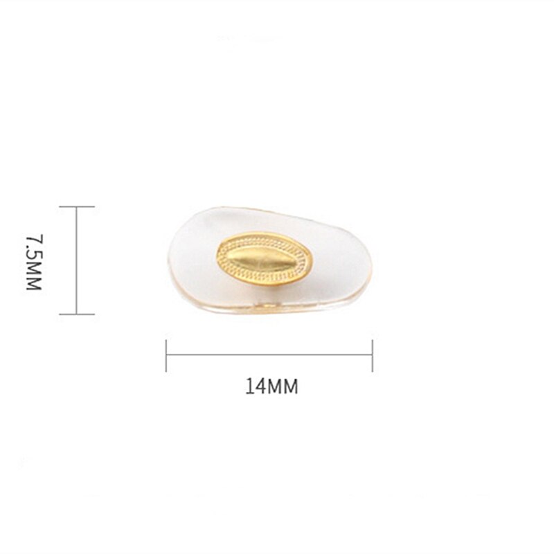 5Pairs Adhesive Silicone Nose Pads Glasses Nose Pads Non-slip White Gold Thin Nosepads For Glasses Eyeglasses Sunglasses