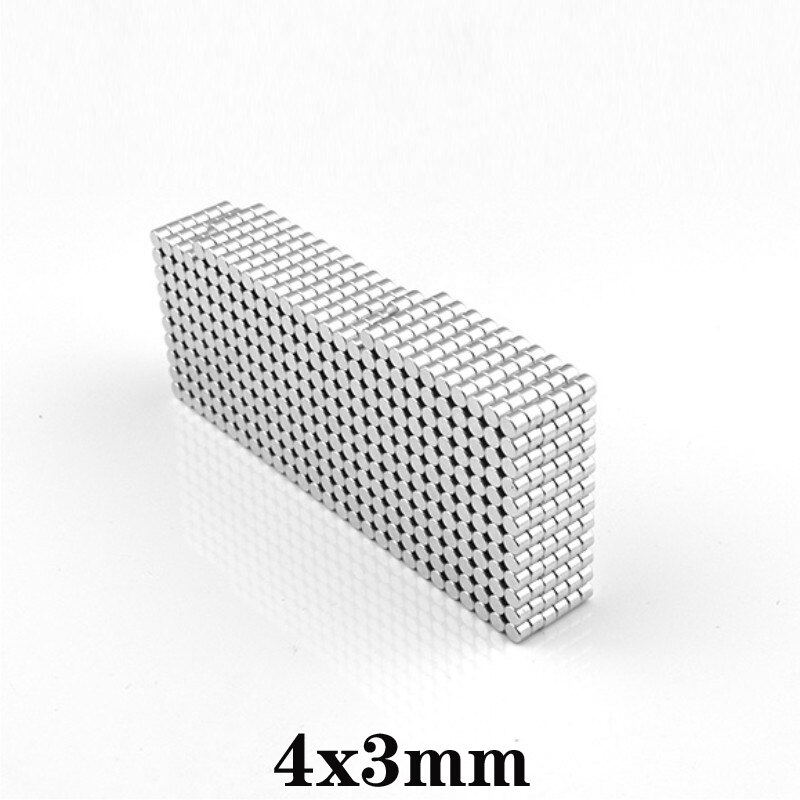 50~1000pcs 4x3 mm Small Round Powerful Magnets 4mmx3mm Sheet Neodymium Magnet disc 4x3mm Permanent NdFeB Strong Magnet 4*3 mm