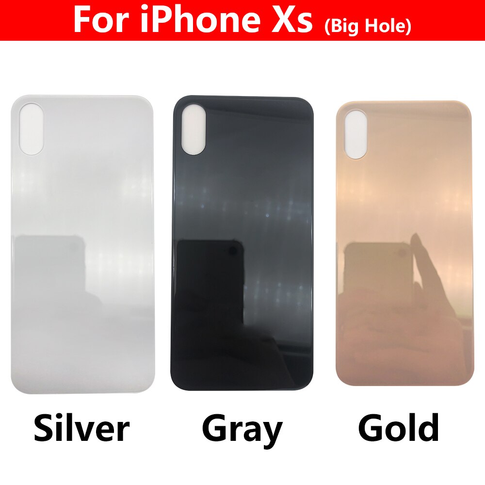 Custodia per Cover posteriore in vetro di ricambio per foro grande per Iphone X XS Max
