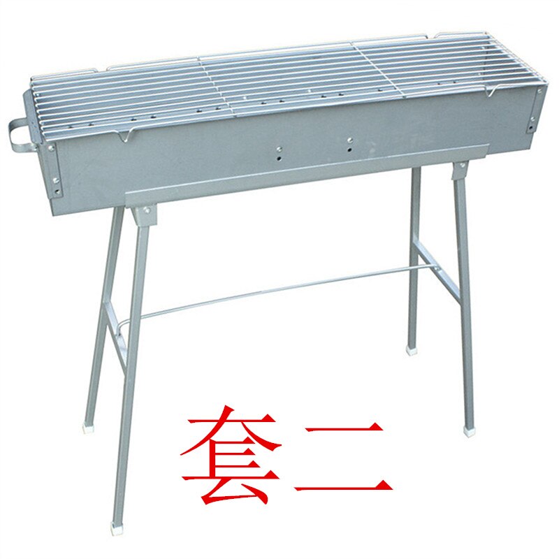 Barbecue tools BBQ roasted barbecue stove thick charcoal 80 long 18 wide lamb skewers commercial barbecue grill BBQ: SET 2