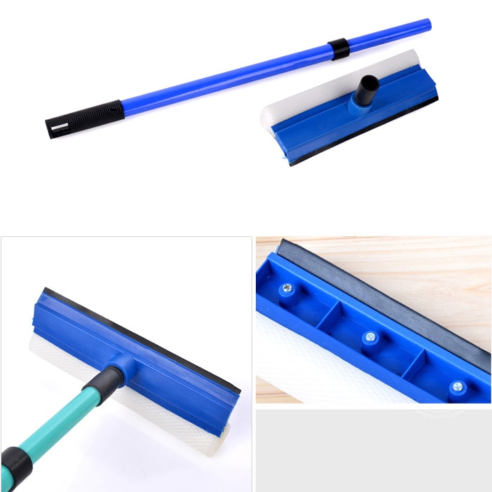 55-77CM Extendable Window Squeegee Cleaner Soft Rubber Head High Window Glass Scraper Brush Telescopic Bru Car Wiper Brushes