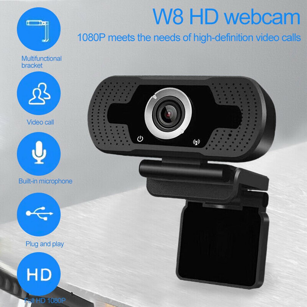 1080P Hd Webcam Mini Computer Pc Webcamera Met Microfoon Draaibare Camera 'S Voor Live-uitzending Video Bellen Conferentie Werk