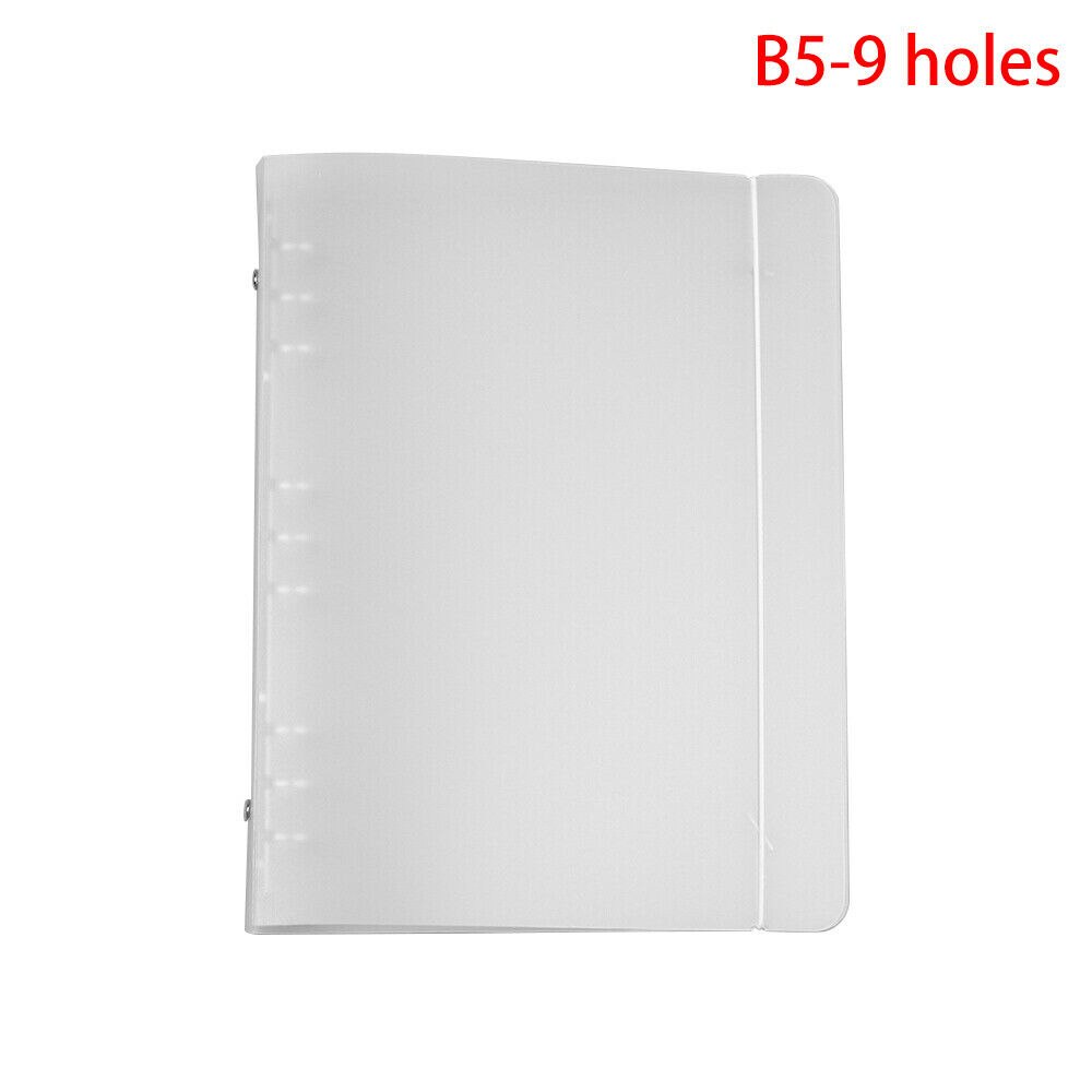 Pp plastskrubbe  a4 b5 a5 a6 a7 gennemsigtigt løvbind bindemiddel notebook indre kerneomslag note bogskal: B