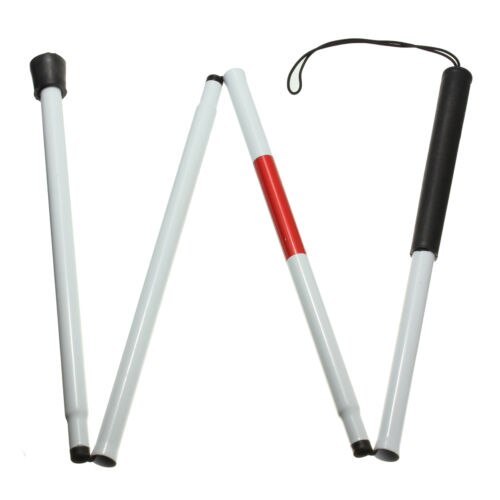 Synshandicappede krykker sukkerrør blind spadserestok rullator aluminium let foldning