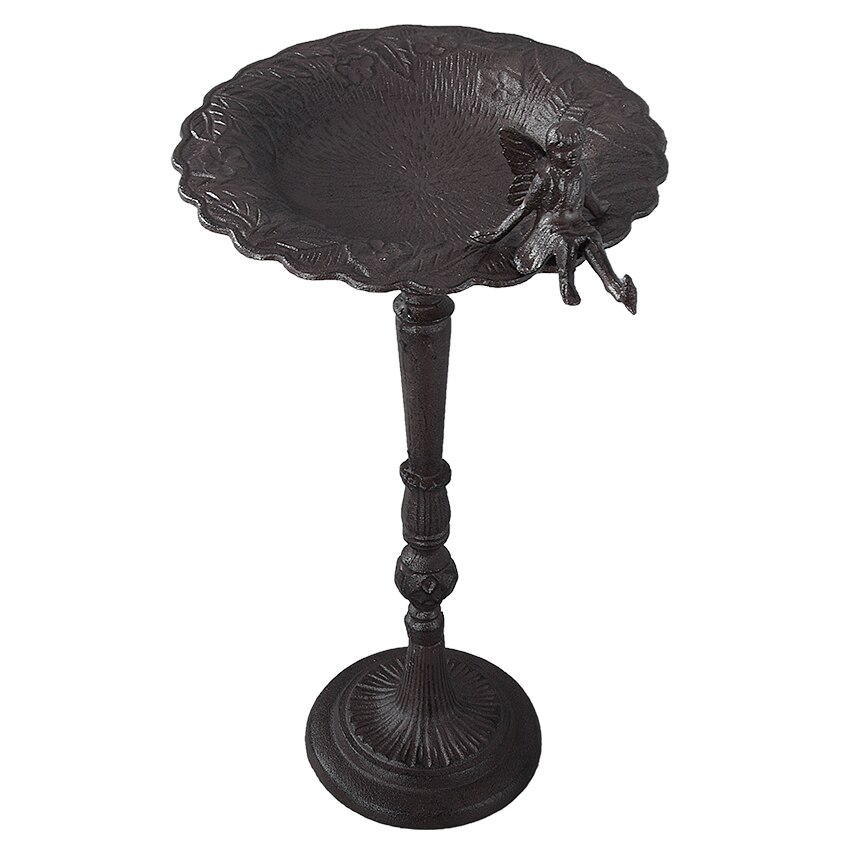 Outdoor Bird Feeder Cast Iron Vertical Floor Bird Feeder High Pole Bird Feeding Bowl Home Garden Decoration Feeding Bird Supplie