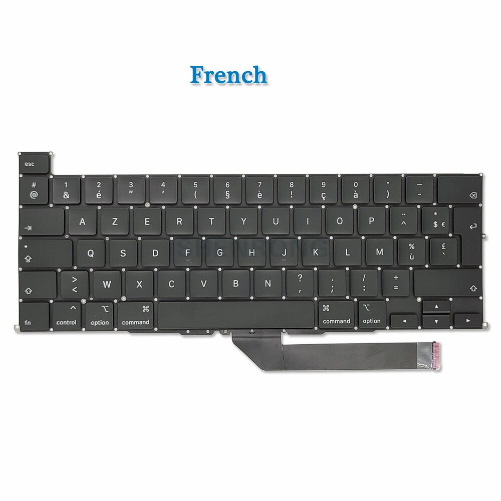 A2141 Keyboard EU UK US English FR French Spanish German Russian Arabic For MacBook Pro Retina 16" A2141 Year EMC 3347