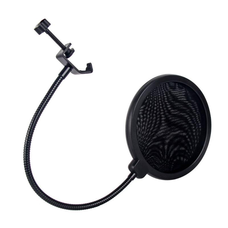 Anti Spray Cover Opname Studio Microfoon Pop Filter Mic Wind Screen Double Layer Mask Shield
