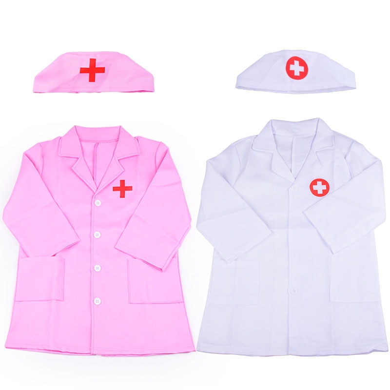 Enfant médecin infirmière jeu de rôle déguisement Halloween fête manteau blanc Robe infirmière uniforme