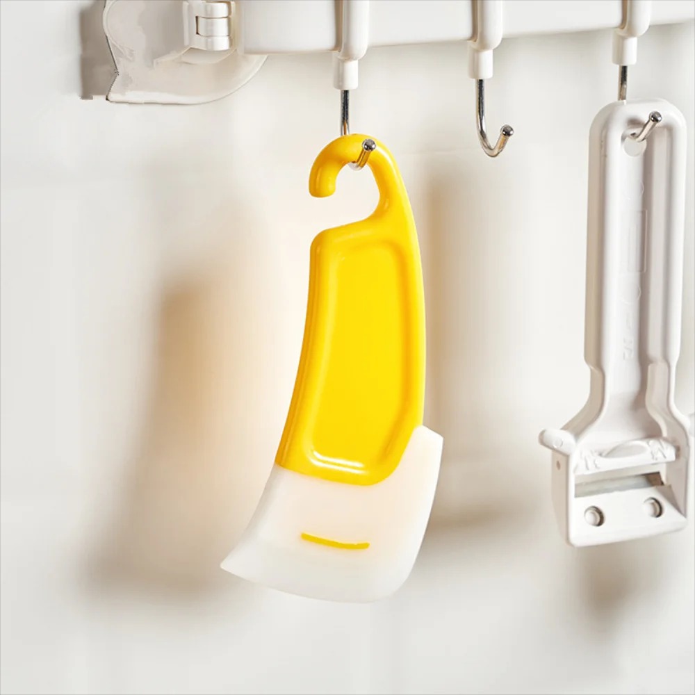 Rengöringsspatel i silikon köksskrapa mjukt blad skrapa borste smutsig panna gryta disk rengöringsverktyg silikon köksredskap