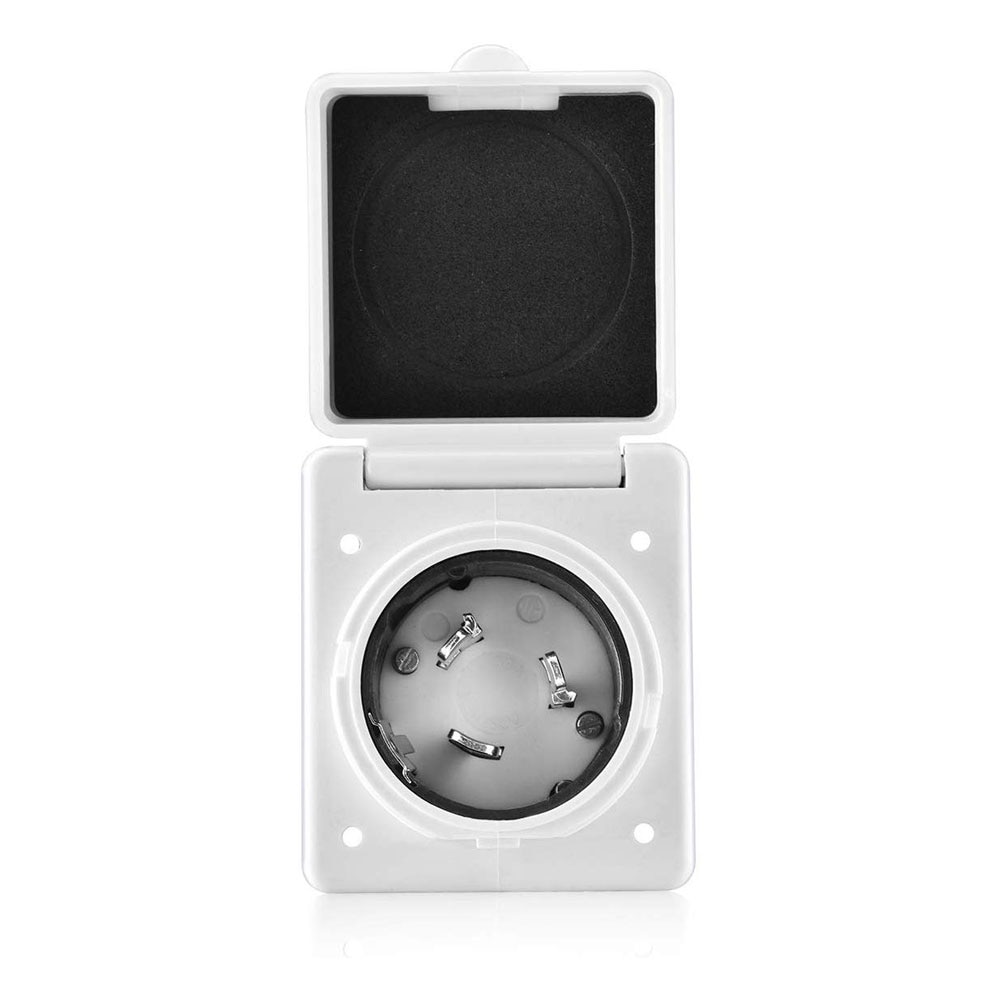 50A 125/250V Power Inlet Receptacle RV Power Twist Lock Inlet with 3 Stainless Steel Marine Shore power inlet for Camper RV