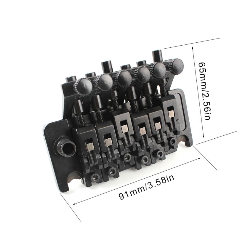 Floyd rose dubbellåsning tremolo system bro för elektriska gitarr delar svart