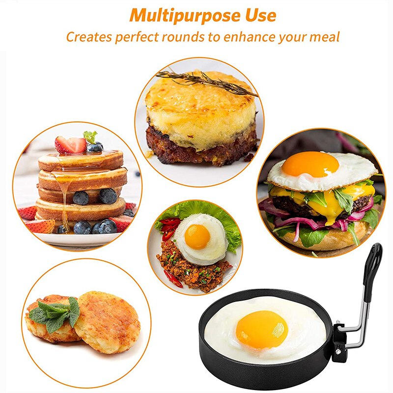 Stainless Steel Egg Cooker Egg Shaper Nonstick Cooking Handheld Mold Omelette Pancake Maker Tool Kitchen Accessories