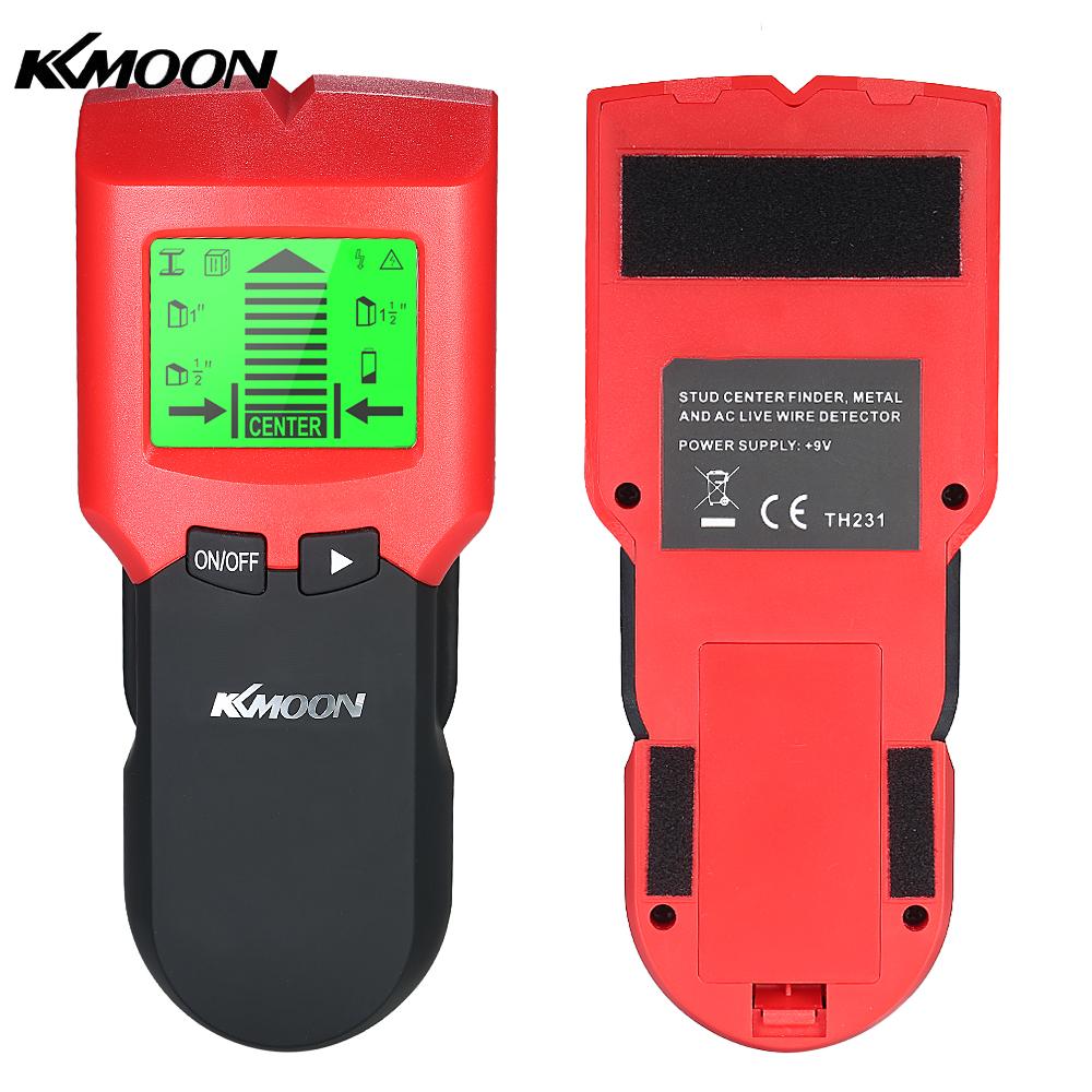 KKmoon Stud Finder Wall Detector Search Metal Digital Wood Studs Center Cable Live Wire Scanner Warning Detection with LCD