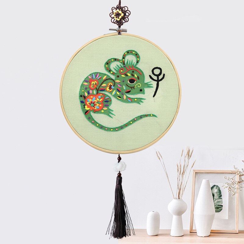 Handwerken Praktijk Kits Zodiac Diy Linten Borduren Voor Beginner Kruissteek Muurschildering Art Home Decoratie Voldoen Sets: mouse