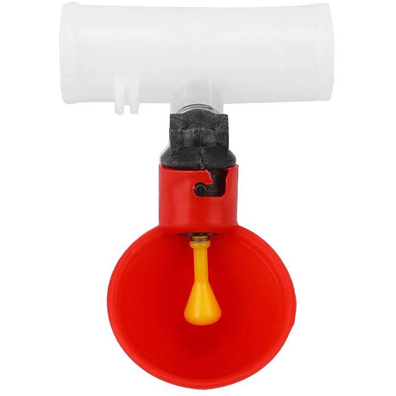 Abreuvoir automatique en plastique rouge, 10 pièces, pour poulet, canard, oiseau, caille, Pigeon, poule
