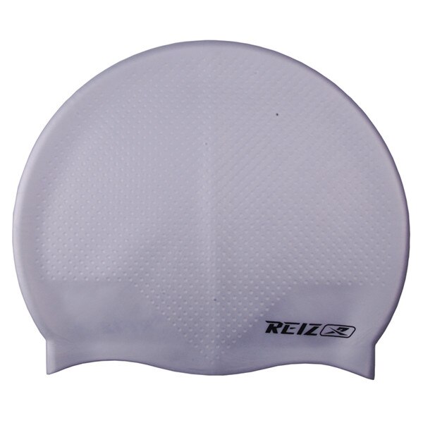 Reiz unisex volwassenen & kinderen deeltjes badmuts waterdicht/haarverzorging silicagel 4 kleuren: Wit