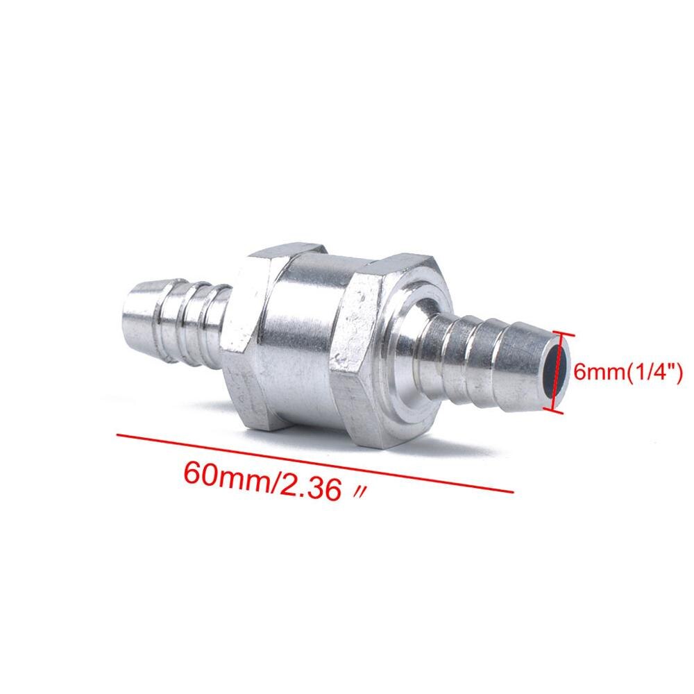 Tilbakeslagsventil av aluminiumslegering, enveis bensin m / fjærklemme tilbakeslagsventil  #829: En