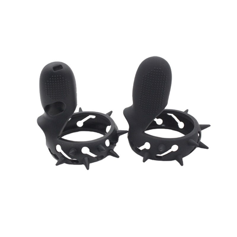 For oculus quest/rift s full beskyttende erme vr touch controller deksel hudhåndtak skallgrep knokestropp oculus accessori: Svart