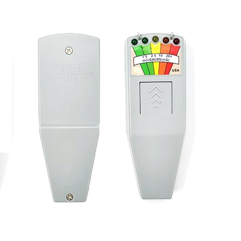Medidor de campo electromagnético EMF, dosímetro de radiación portátil, Monitor de campo magnético EMF, 5 LED: white no battery