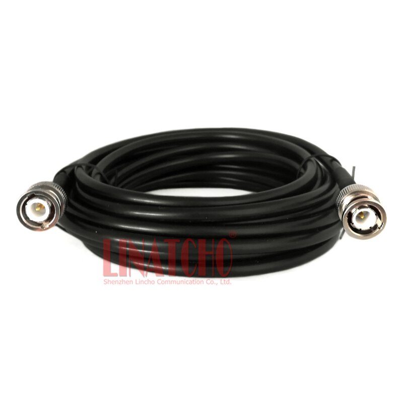 5 metros RG58U bnc coaxial RF macho a bnc macho conector CCTV cable de conexión