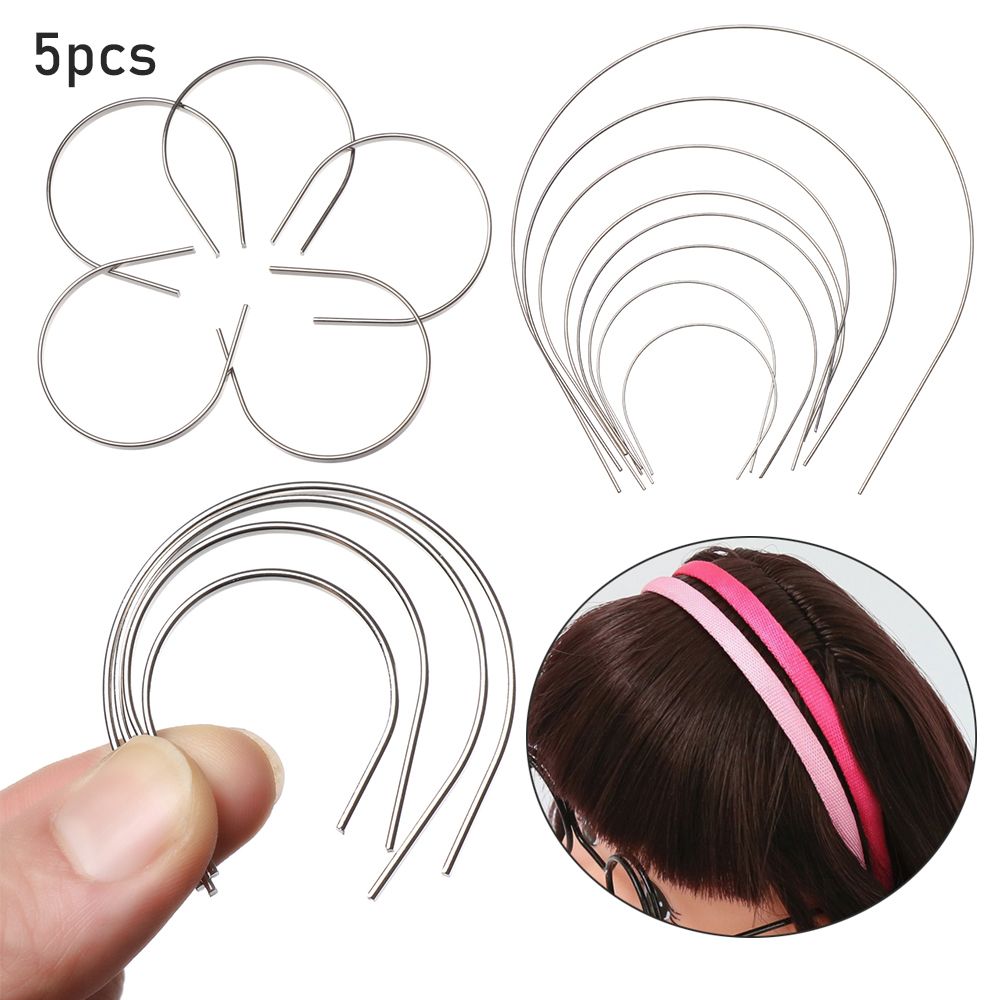 Accesorios de decoración para el cabello de muñecas, piezas de banda para la cabeza, materiales para diademas de muñecas, 1/3, 1/4, 1/6, 5 uds.