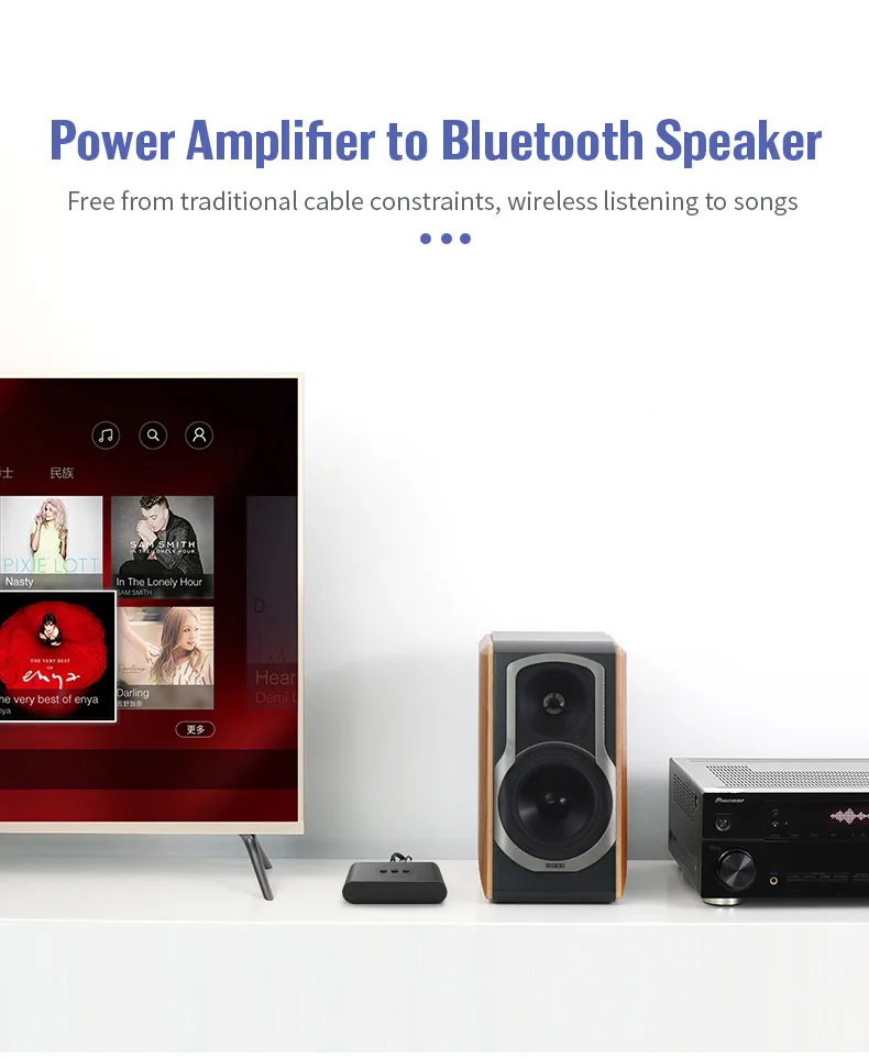 Receptor de Audio Bluetooth 5,0, disco U RCA, 3,5mm, 3,5 conector auxiliar, adaptador inalámbrico de música estéreo con micrófono para Kit de coche, amplificador de altavoz