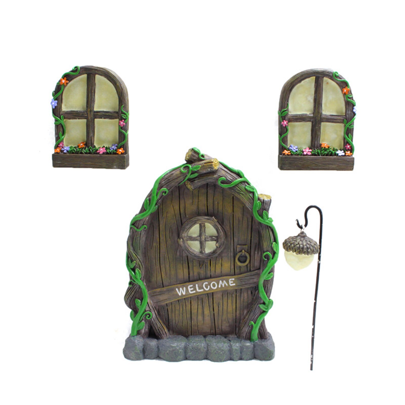 Miniature Fairy Tree Decorations Fairy Door And Windows For Trees Trunk Garden Fairy Door Kit Glow In The Dark