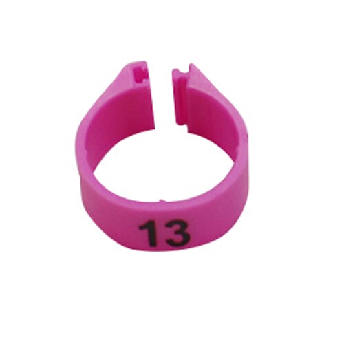 14Mm Vogel Plastic Clip Ringen Duif Gekleurde Voet Ring No.1-100 Voor 10 Kleuren Dier Carrying Levert Duif gekleurde Voet Ring: Pink