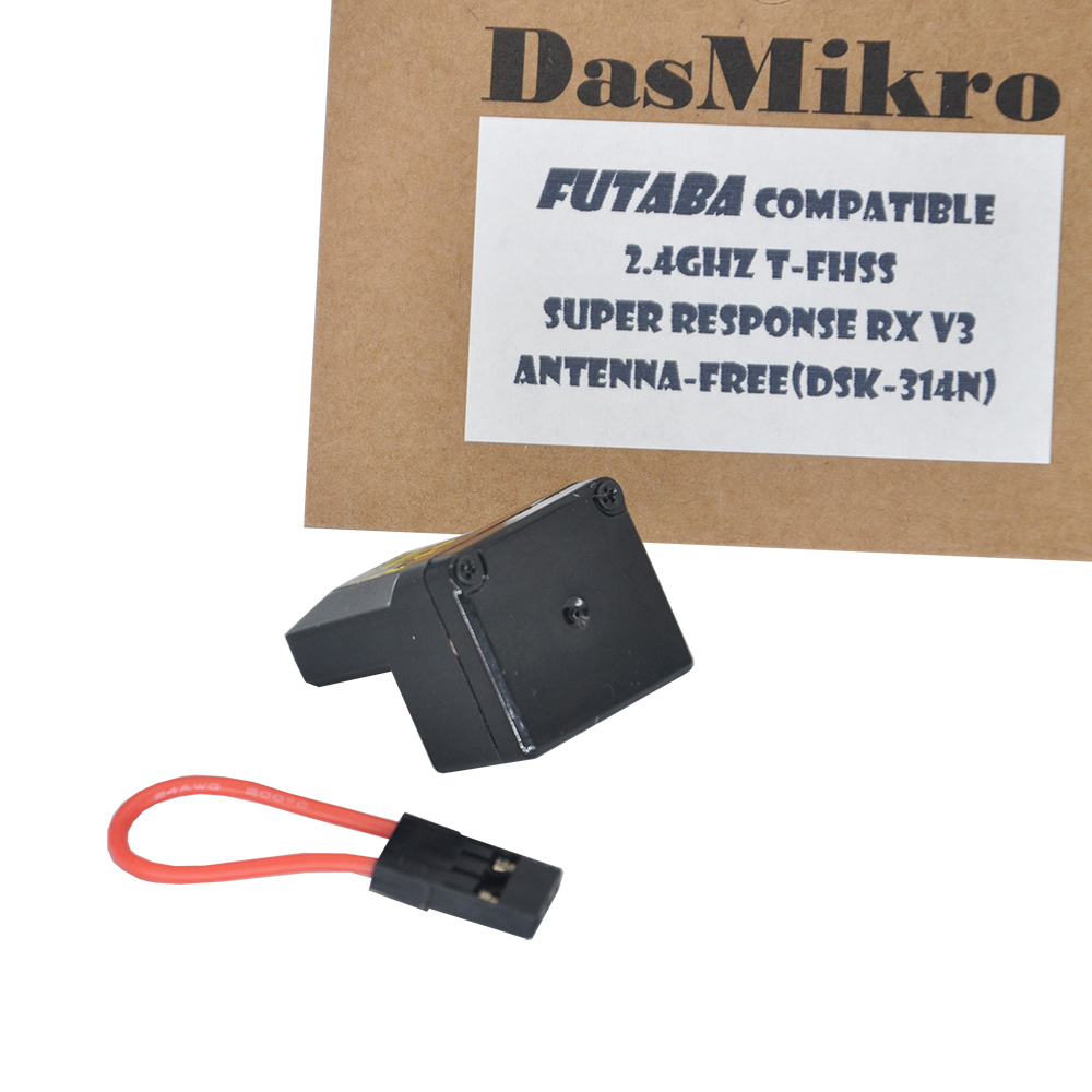 Futaba T-FHSS V3 4CH Compatible Récepteur SUPollRESPONSE ANTENNE-FREE POUR 10PX 7PX 4PX 4PM 4long 3long 4PLS 4GRS RC Émetteur Radio