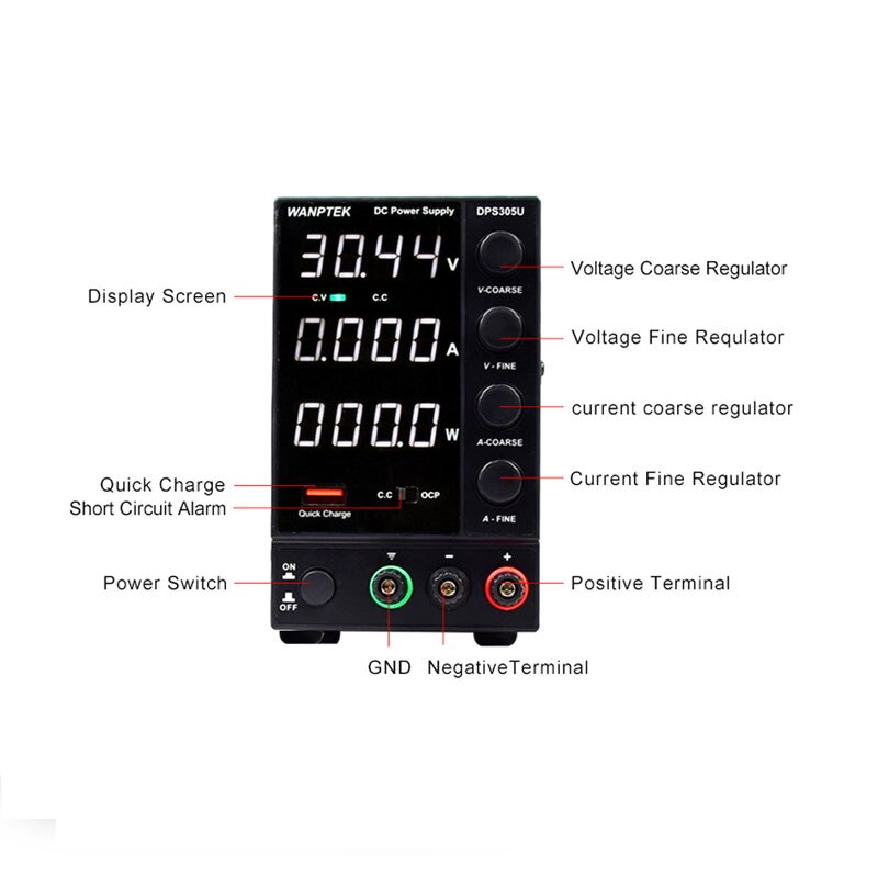 30V 5A dc power supply adjustable DPS305U 4 digit LED display Regulated Linear variable switching laboratory bench source diy