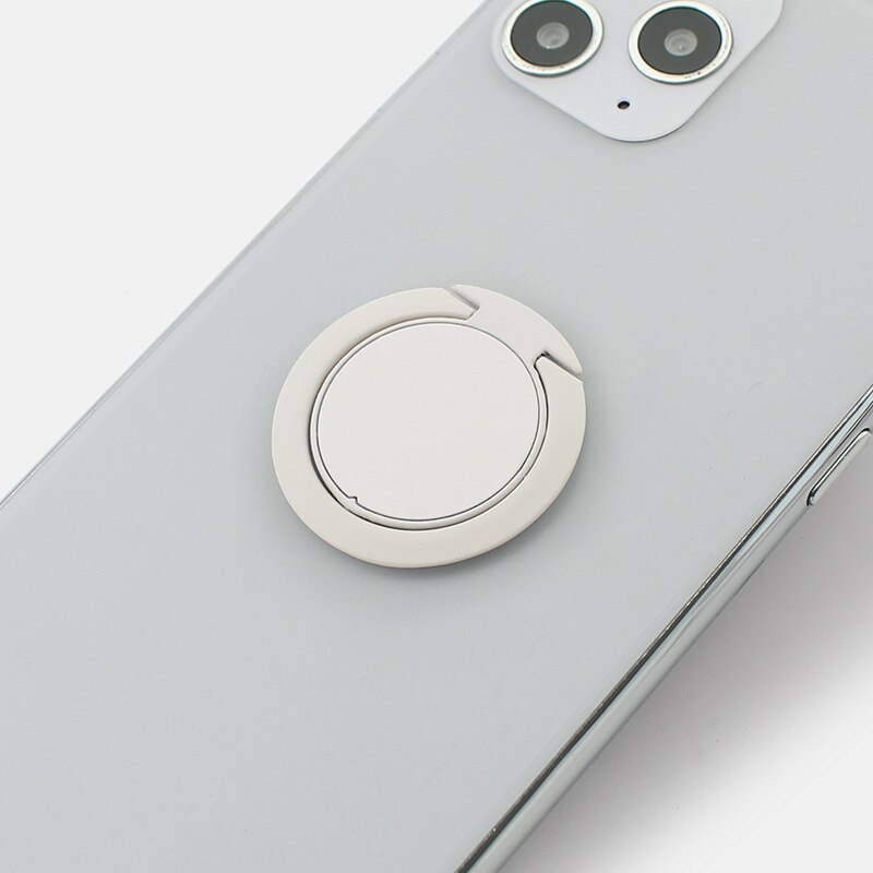 Soporte de Metal para teléfono móvil, accesorio de lujo muy fino, Universal, magnético, anillo de dedo: A42-White