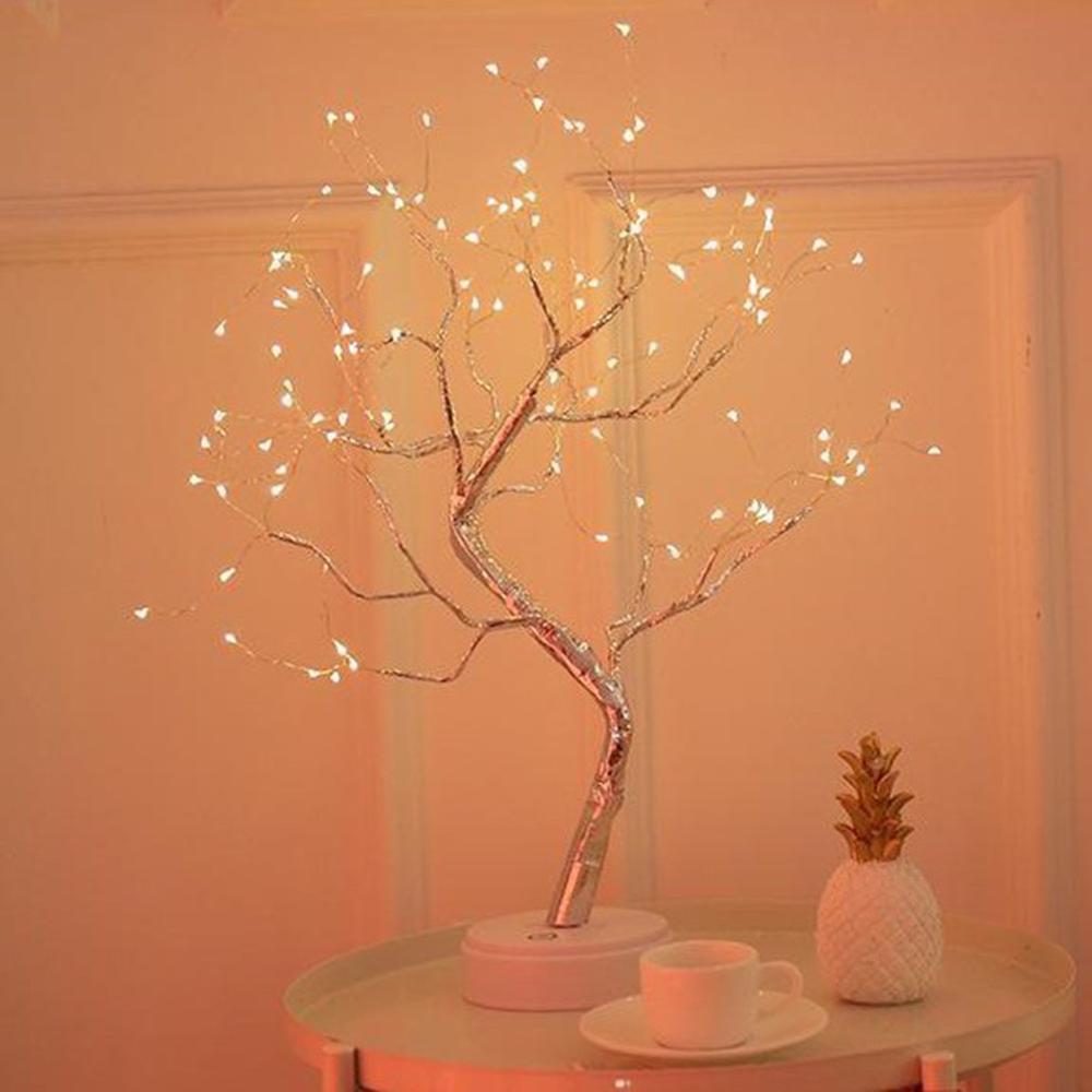 108 Led Usb Fire Boom Licht Nachtlampje Party Home Decor Fairy Lights Kids Slaapkamer Luminary Oplaadbare Tap Control Night lamp