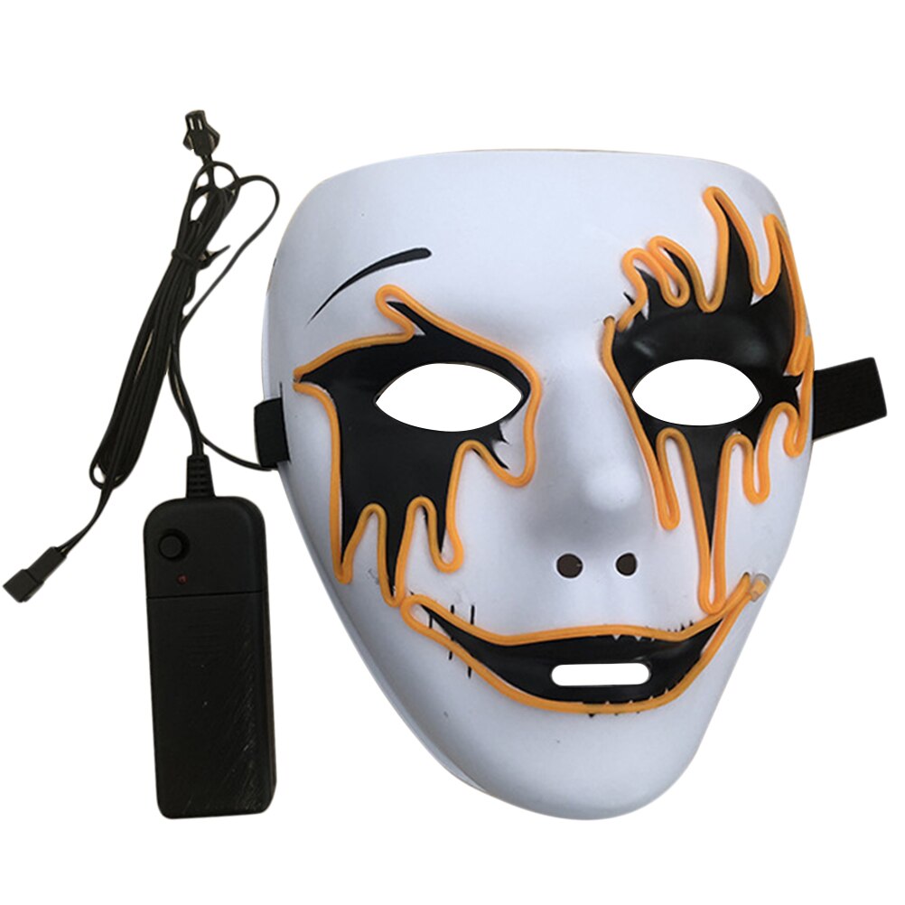 Masker Halloween Led Illuminating Masker Koele Geschilderd Masker Plastic Play Masker Voor Bar Ktv Party Party Light Up Maskers Glow in Dark: B